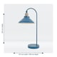 image 8 of First Choice Lighting Set of 2 Maxwell Mirage Blue Brushed Copper Task Table Lamps | Blue | Copper | Large