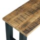 image 3 of Induse Bench - Mango Wood/Iron - L44 x W180 x H45 cm - Mango PP Saw Finish Brown