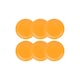 image 1 of Unbreakable Reusable Plastic Dinner Plates | Orange | 6