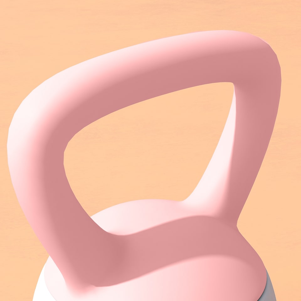 image 1 of SPORTNOW 4KG Kettlebell with Soft Body and Non-Slip Handle, Pink and Grey | Pink | Pink and Grey
