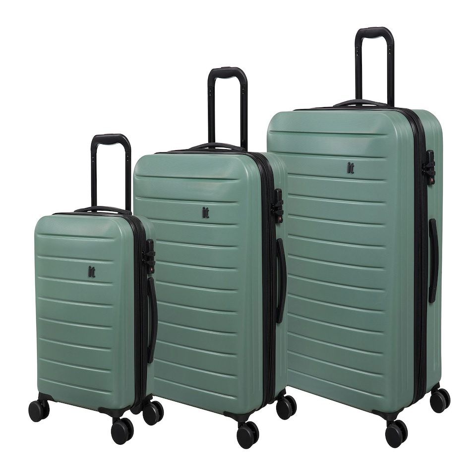 image 1 of IT Luggage Legion Frozen Matcha Expandable 3pc Suitcase Set with TSA Lock Green
