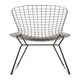 image 1 of Interiors by Premier Black Metal Wire Chair, Comfortable Seating Garden Wire Chair, Easy Cleaning Wire Frame