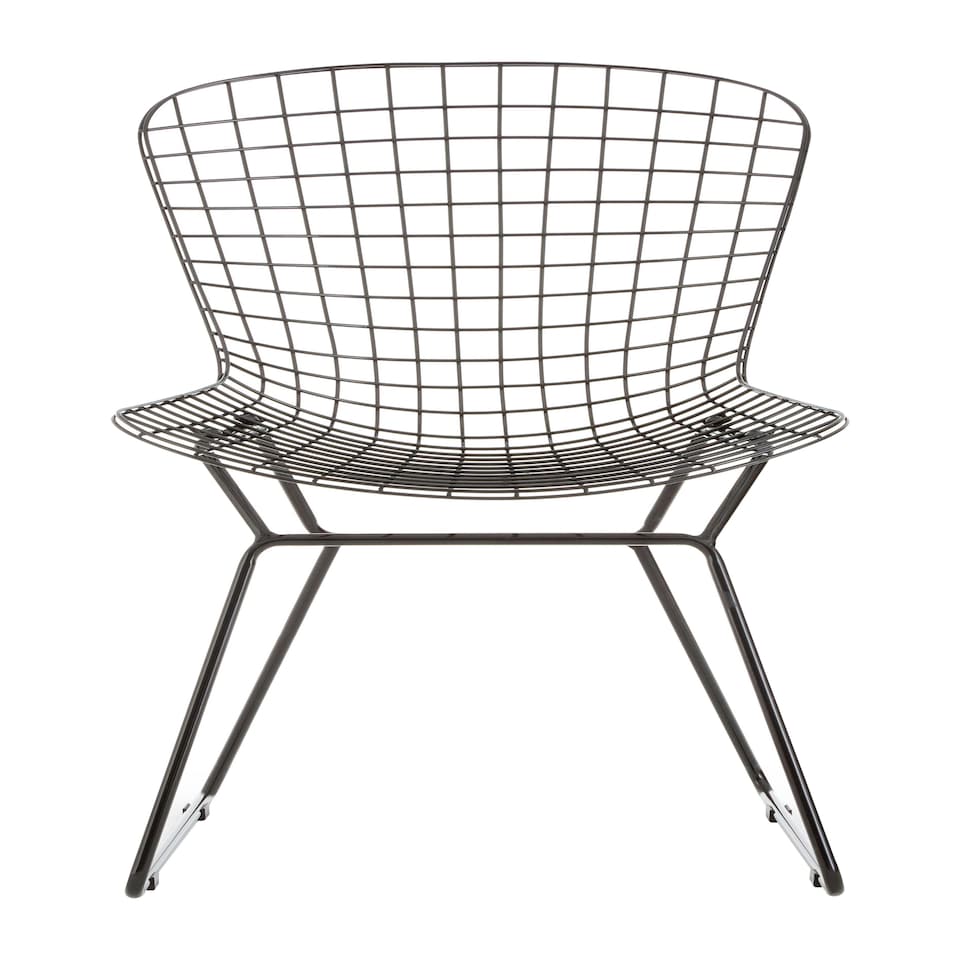 image 1 of Interiors by Premier Black Metal Wire Chair, Comfortable Seating Garden Wire Chair, Easy Cleaning Wire Frame