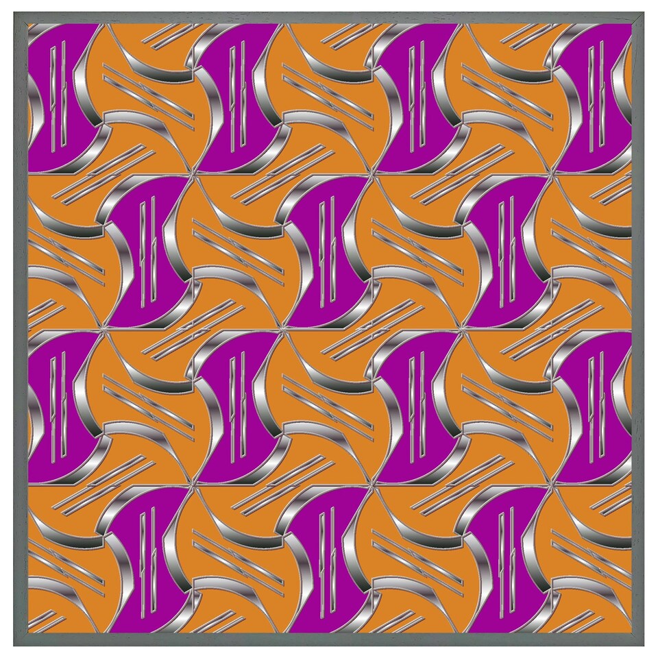 image 1 of Geo metalic shapes (Picture Frame) Black | L