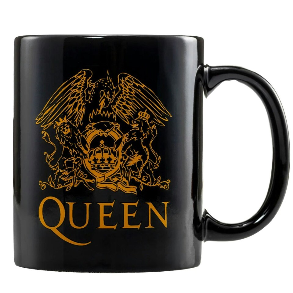 image 1 of Queen 315ml Mug and Sock Set - Black/Yellow - One Size