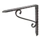 image 1 of Hammer & Tongs Notched Scroll Iron Shelf Bracket - D205mm - Black