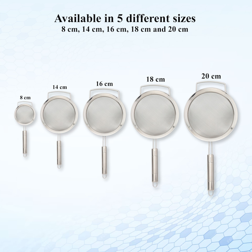 image 1 of Buckingham Fine Mesh SieveStainless Steel with Cook's Handle 18 cm