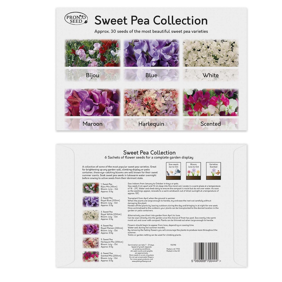 image 1 of Pronto Seed Flower Bumper Pack - 24 Varieties, Over 3,100 Flower Seeds for Beds, Pots and Baskets