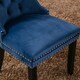 image 9 of Romsey Set of 2 Modern Velvet Dining Chairs with Knocker Ring