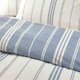 image 10 of Catherine Lansfield Harbour Stripe Blue Duvet Cover Set Blue | Double