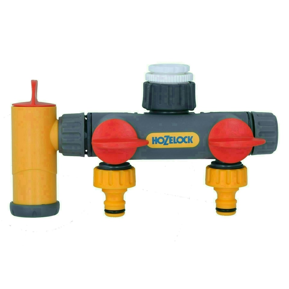 image 1 of Hozelock 3 Way Tap Multi Hose Pipe Connector Watering Garden Yard & Fittings