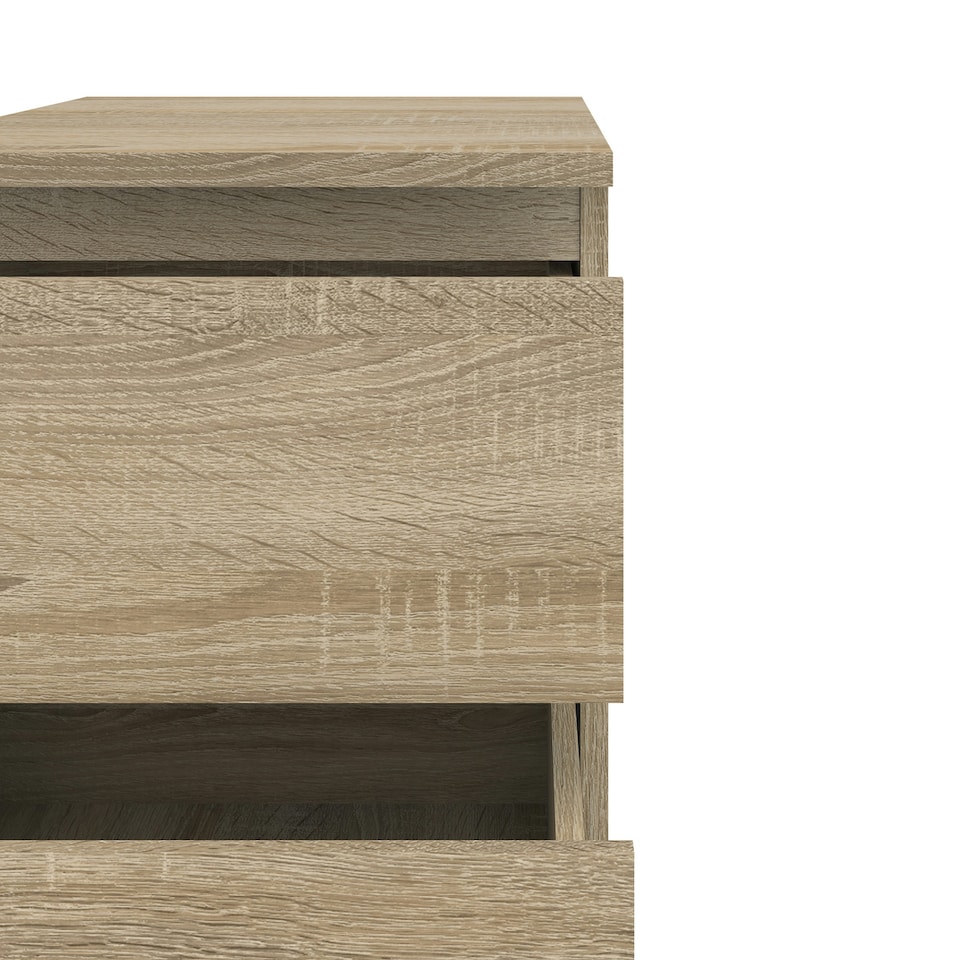 image 1 of Nova Bedside 2 Drawer in Oak