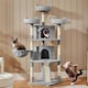image 2 of Yaheetech 175 cm Plush Cat Tower with Condos Light Grey