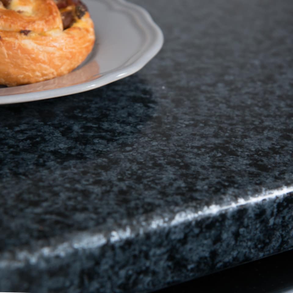 Sticky Back Plastic Granite Black Stone Effect Kitchen Self-adhesive ...