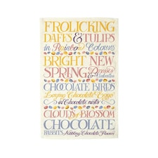 Tea Towel: 1 x 100% Cotton Emma Bridgewater Easter Toast Mini Eggs Tea Towel White