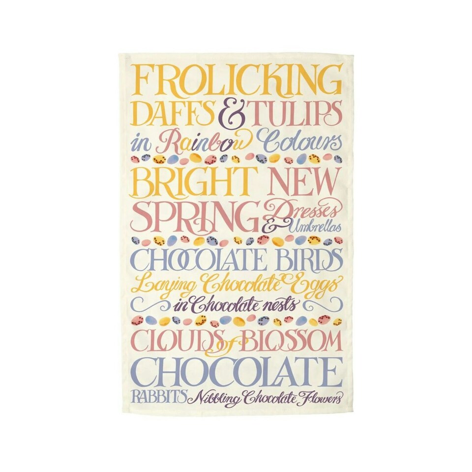image 1 of Tea Towel: 1 x 100% Cotton Emma Bridgewater Easter Toast Mini Eggs Tea Towel White