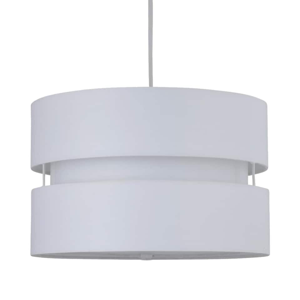 image 1 of White Layered Easy Fit Drum Light Shade | White | Large | 1