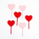 image 2 of Pink & Red Heart Pick Acrylic Cake Toppers - Pack of 6