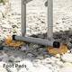 image 7 of Outsunny 3 Piece Folding Picnic Table and Bench Set with Handles, White