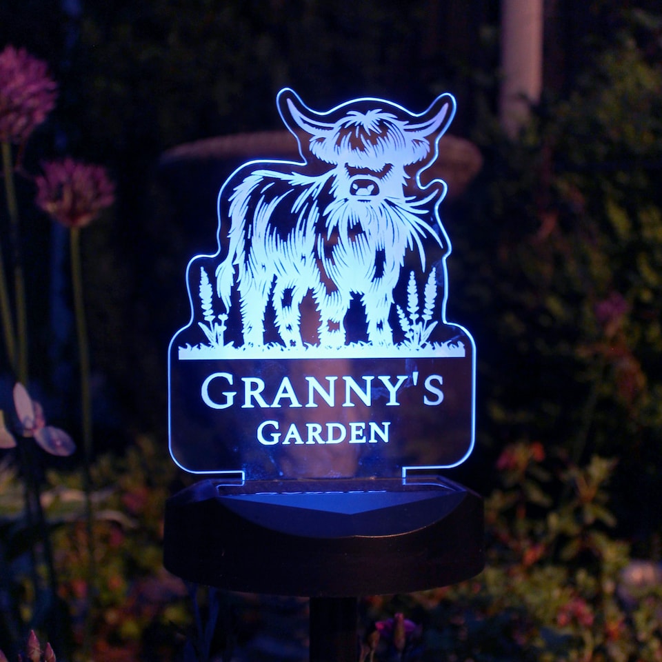 image 1 of Personalised Highland Garden Solar Light