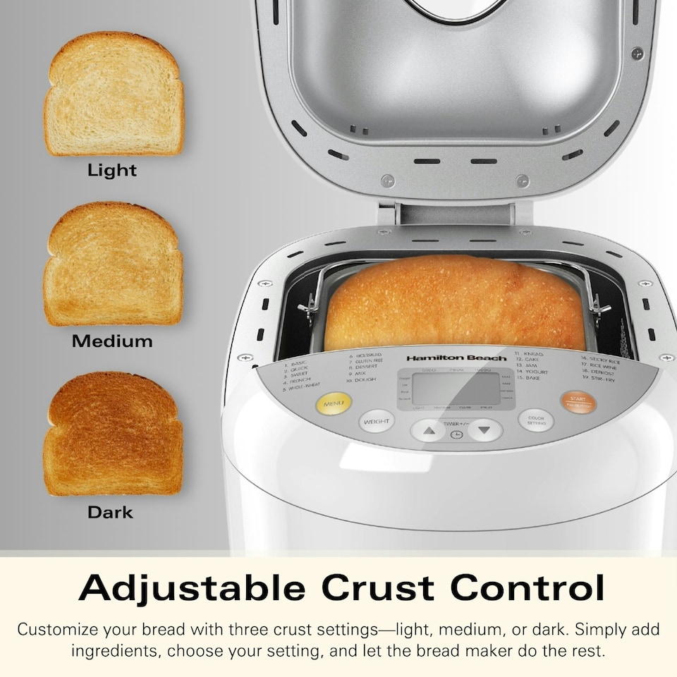 image 1 of Hamilton Beach Essential QuickBake 19-in-1 Automatic Bread Maker