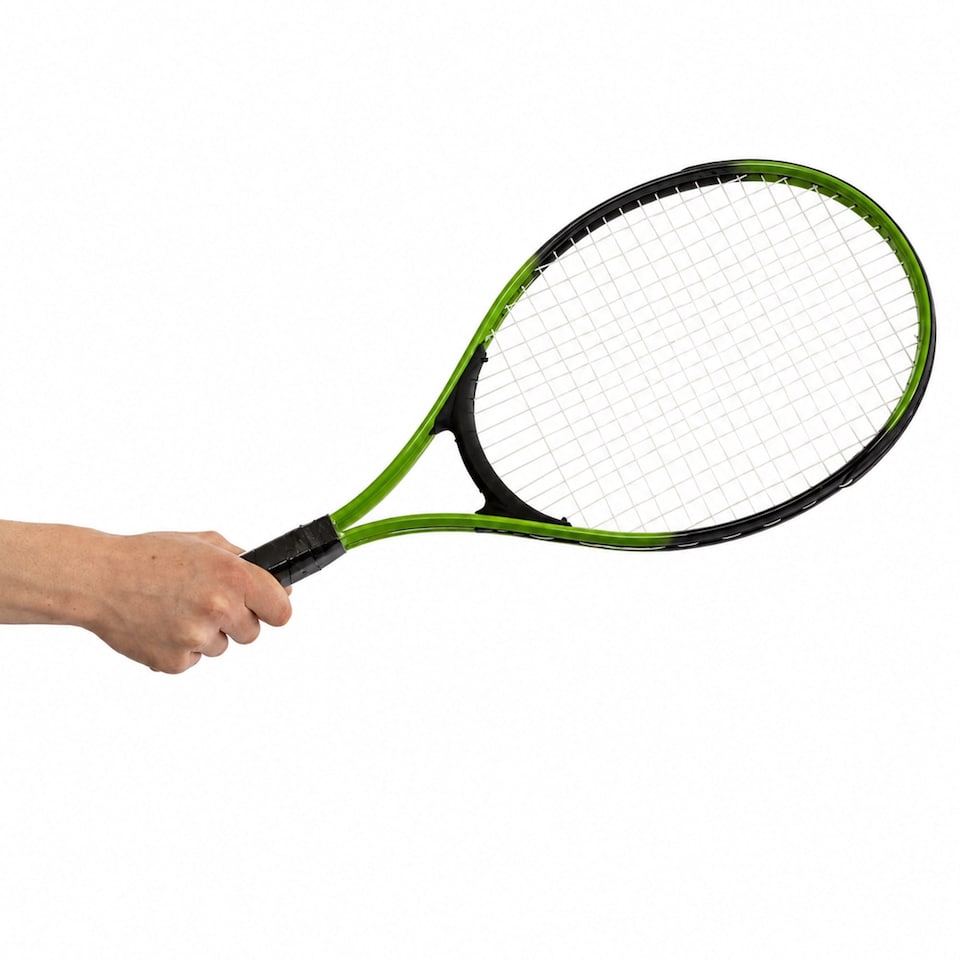 image 1 of 2 Player Junior Tennis Set with 23 Inch Aluminium Rackets, Balls & Carry Bag