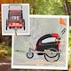 image 7 of HOMCOM 2 Seat Bike Trailer with 5 Point Harness, for 18+ Months, Red | Red | Red