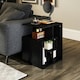 image 8 of HOMCOM 3-Tier Side End Table Open Shelves Storage Magazine Desk Black Black
