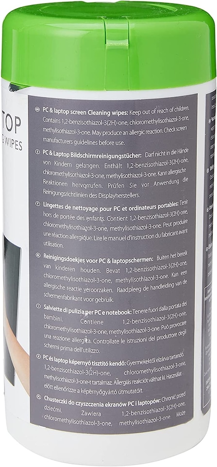 image 1 of Pack of 100 Q-Connect Screen & Keyboard Wipes