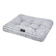 image 1 of SKYLOS Dog Bed Plush Soft Rose Velvet Non-Slip Pet Crate Keneel Mat | Grey | XXXXL | One Size