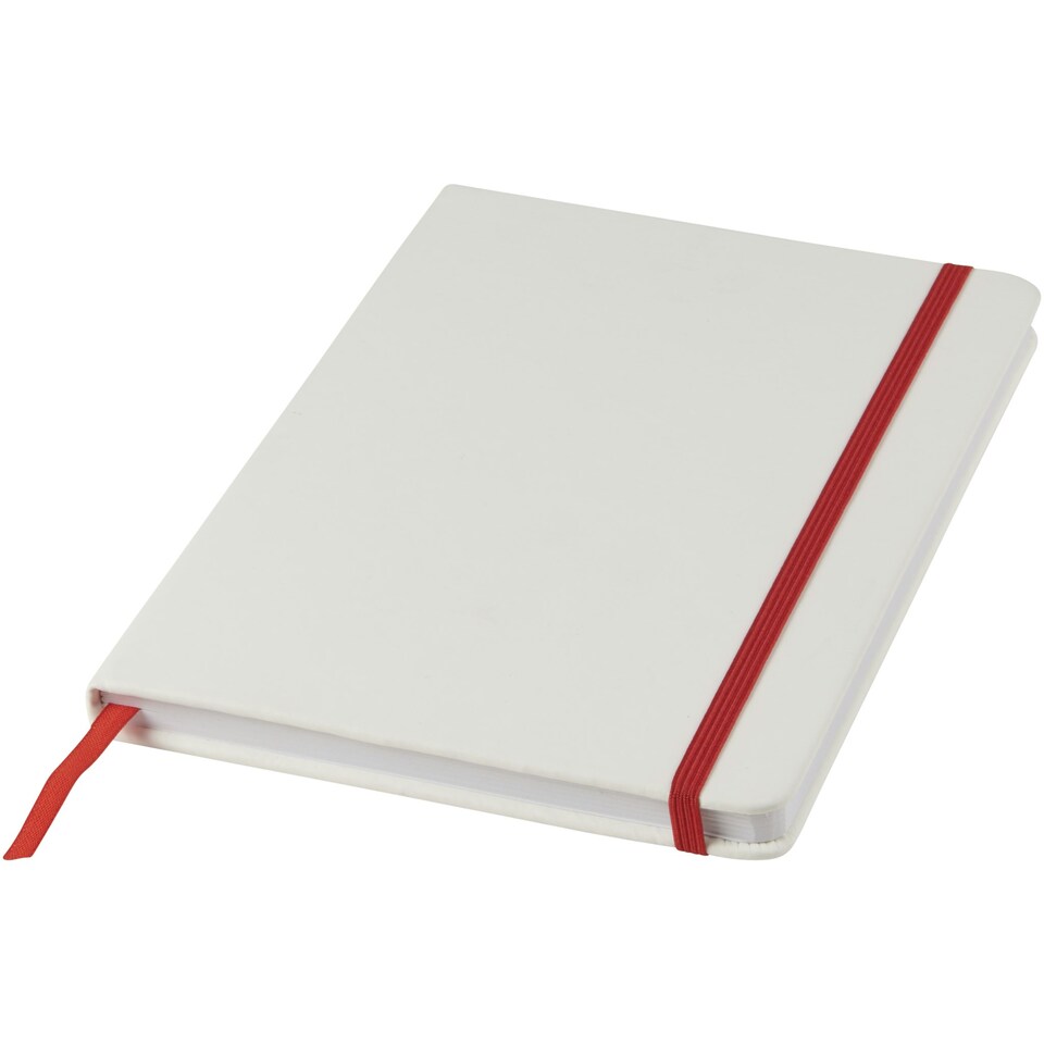 image 1 of Bullet A5 Spectrum Notebook With Elastic Strap - White/Red - One Size