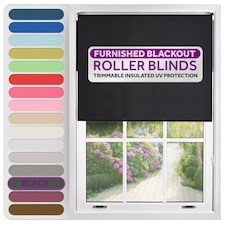 Blackout Roller Blind 225cm Wide x 165cm Long | Black | Black