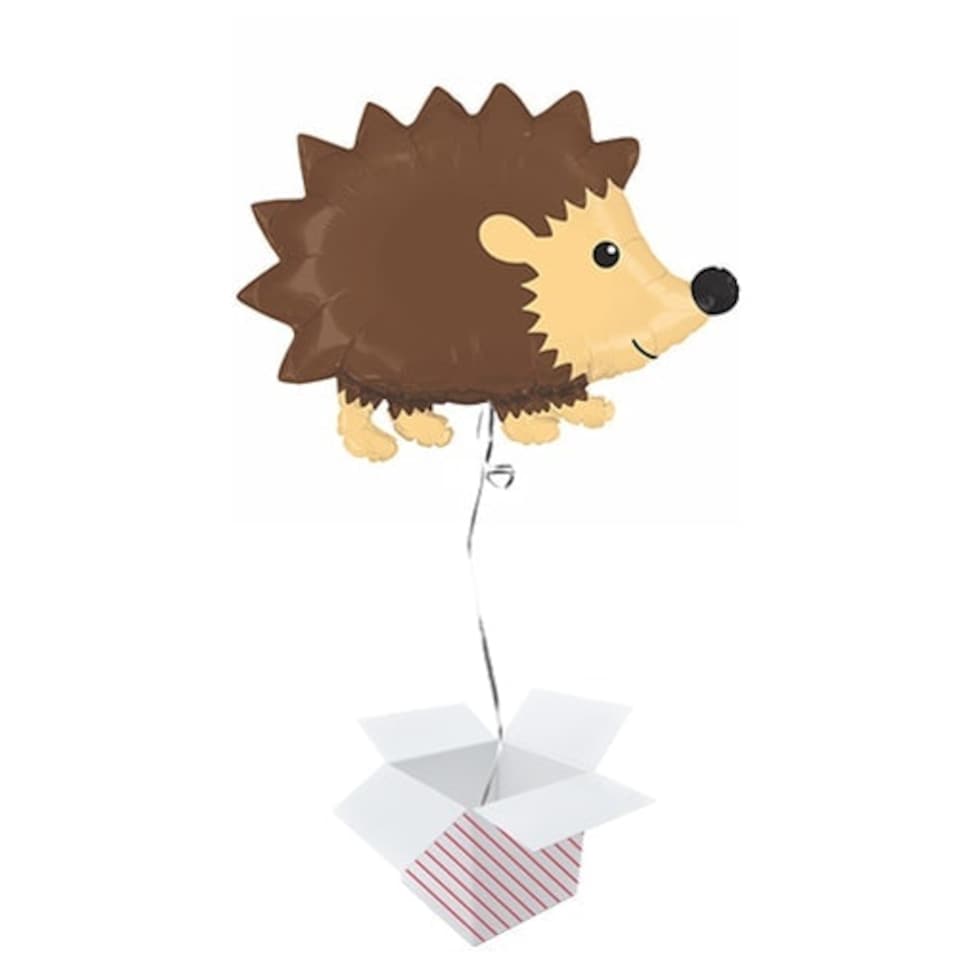Woodland Hedgehog Helium Foil Giant Balloon - Inflated Balloon In A Box