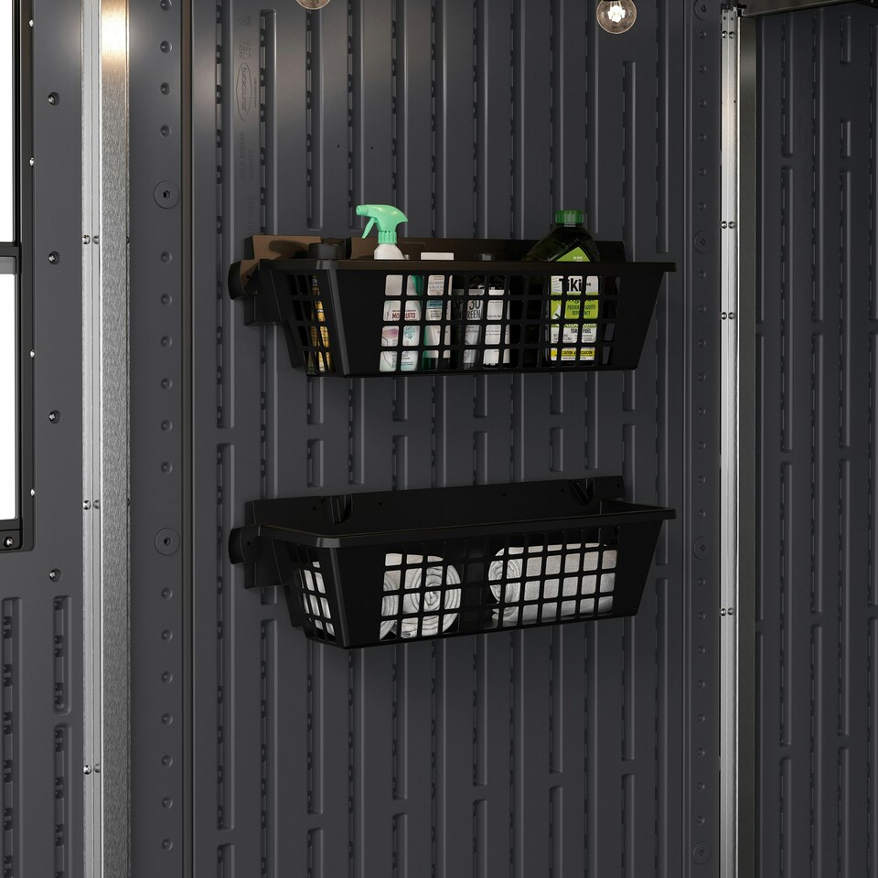 image 1 of Suncast Basket Storage Set - Pack of 2 Black