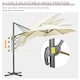 image 4 of Outsunny 3 x 3(m) Cantilever Parasol Garden Umbrella with Base White
