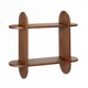 image 1 of Montague Floating Shelves - 2 Tier Solid Wood Wall Mounted Shelf