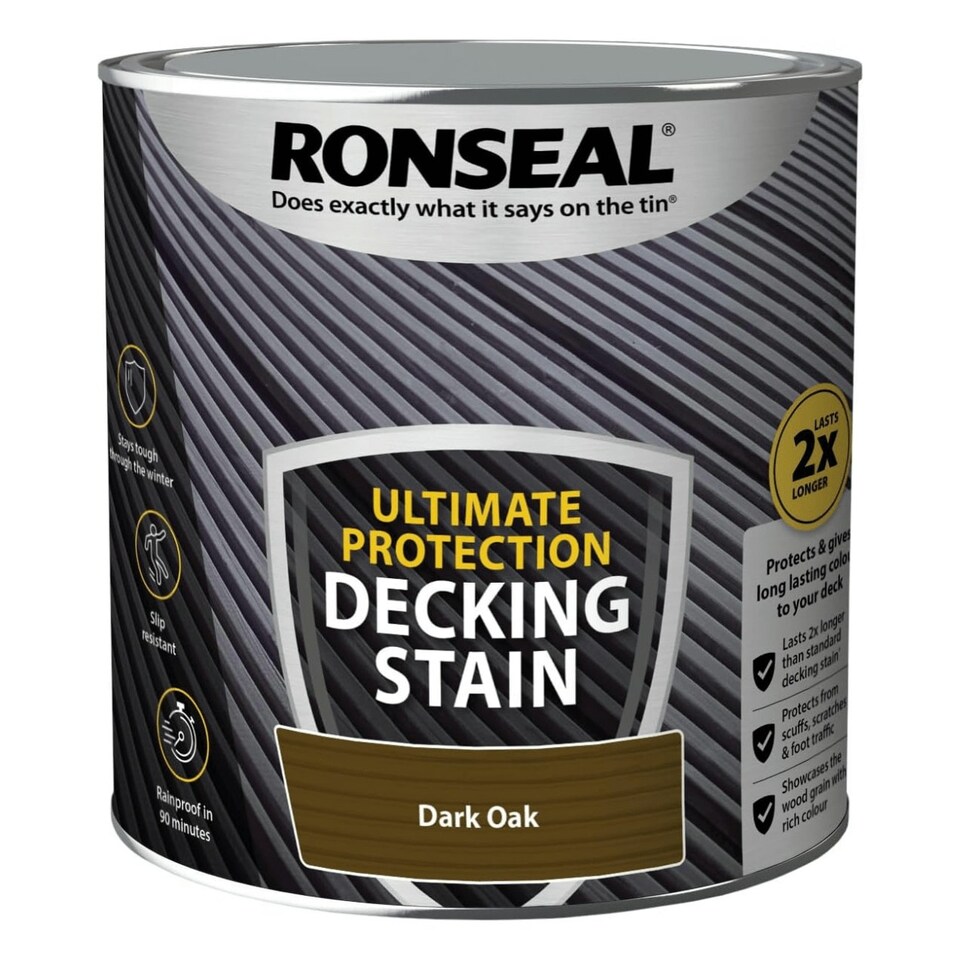 image 1 of Ronseal Ultimate Decking Stain, Dark Oak, 2.5L