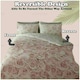 image 9 of VELVETIO Bellerose Floral Printed Duvet Cover Set Rebersible Polycotton Beddings Green | Duck Egg | Double