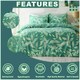 image 5 of Canyon Leaf Printed Duvet Cover Set Reversible Polycotton Beddings Green | Single