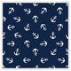 image 1 of Anchors on navy background (Picture Frame) White | XS