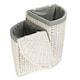 image 2 of Set of 2 Corner White Wash Laundry Hamper with Grey Sage Lining Grey | Grey