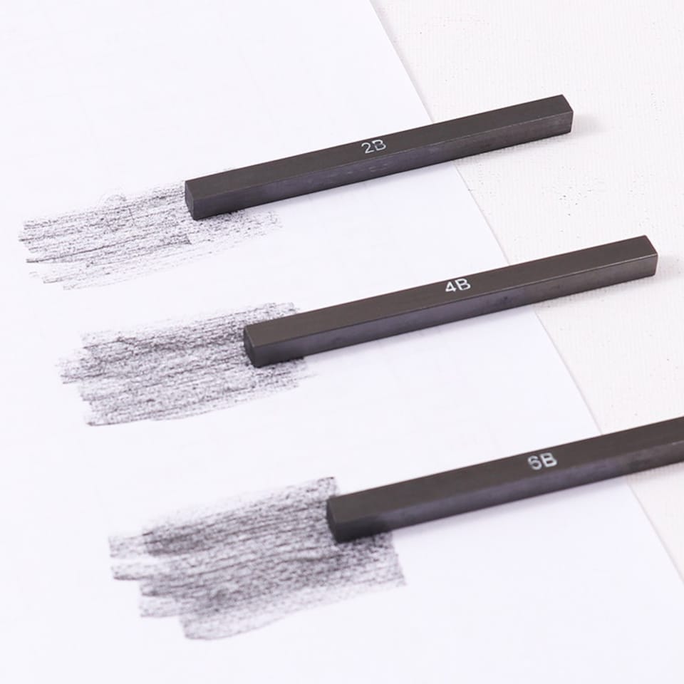image 1 of Pack of 6 Compressed Graphite Stick Set