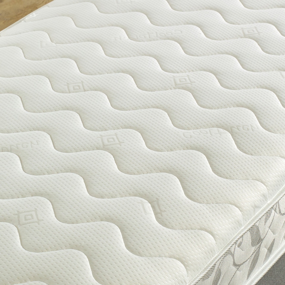 image 1 of Close Wave Hybrid Mattress - 8 inch Deep, Memory Foam Comfort Layer | White | European Double
