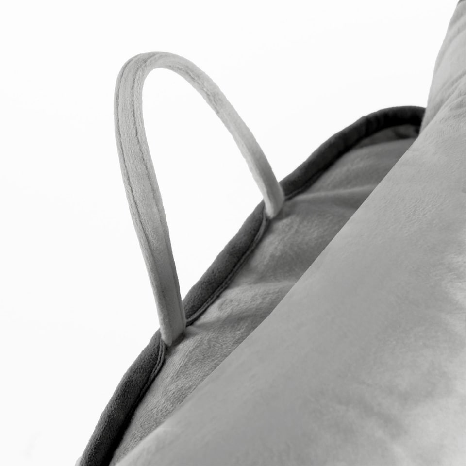 image 1 of OHS Piped Edge Reading Pillow with Head Rest Back Support Bed Sofa | Grey