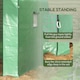 image 8 of Outsunny Walk-in Outdoor Green House with Door and Mesh Windows, Green