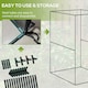 image 4 of Outsunny Fruit Cage 1.2x1.2x1.8m, Zipped Door, Anti-Bird Net, Dark Green