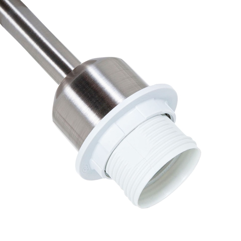 image 1 of Brushed Satin Nickel Ceiling Light Fitting for Industrial Style Light Bulbs | Silver | Satin Nickel | 1