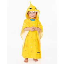 Baby Shark Childrens/Kids Repeat Print Hooded Towel | Yellow | Yellow/White | One size | 1