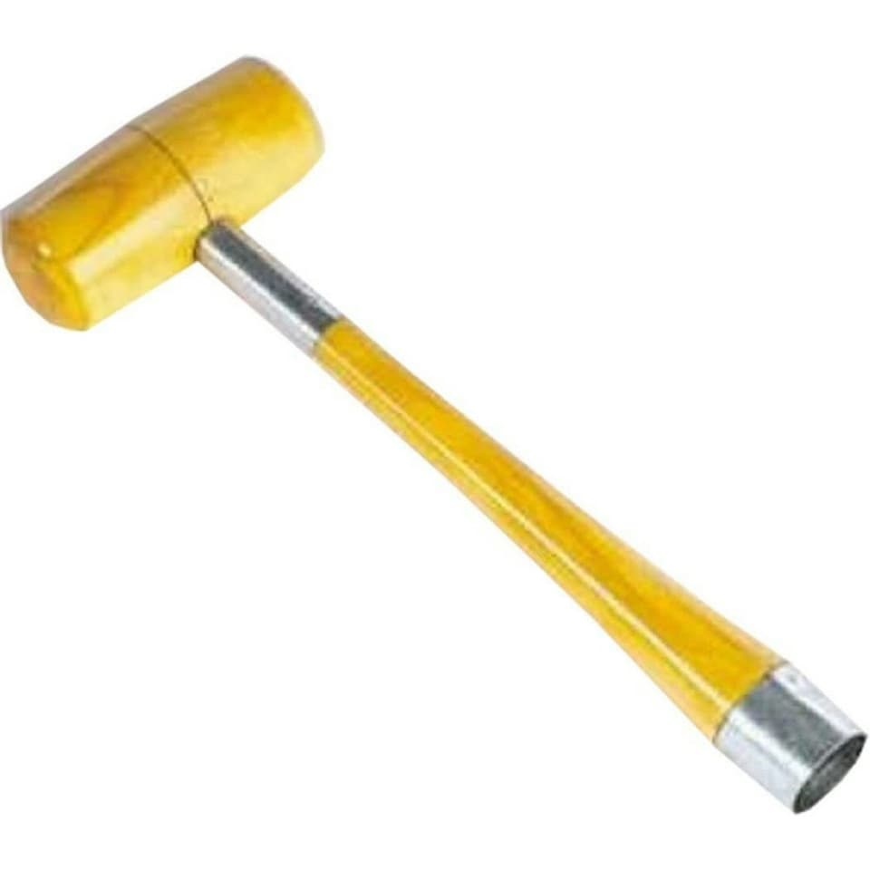 Cricket Bat Mallet - Yellow/Silver - One Size