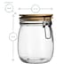 image 3 of Argon Tableware Wooden Clip Lid Storage Jar - 750ml - Black Seal